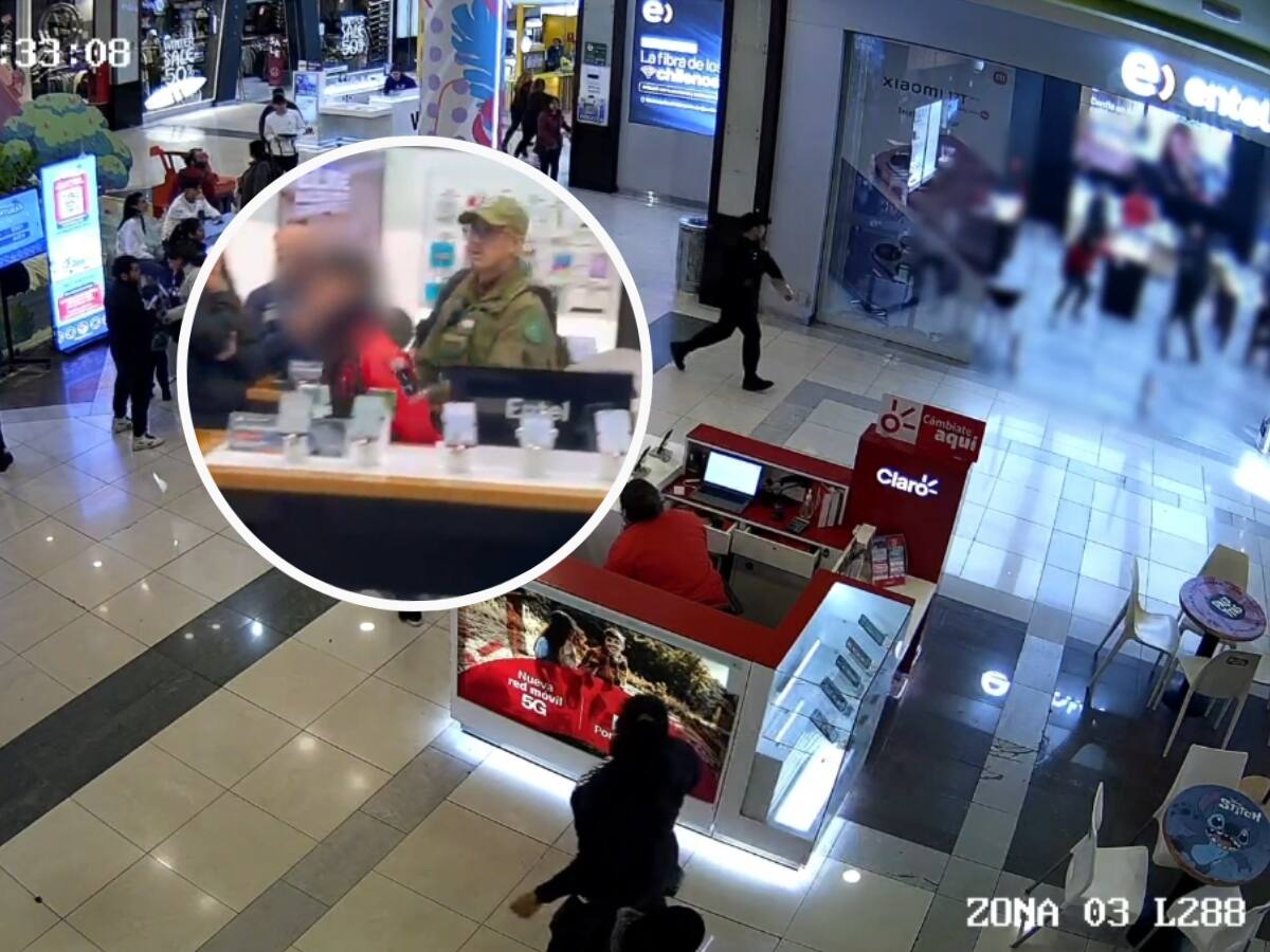 Las imágenes del violento asalto armado a una tienda en el Mall Arauco Maipú que dejó tres menores de edad detenidos