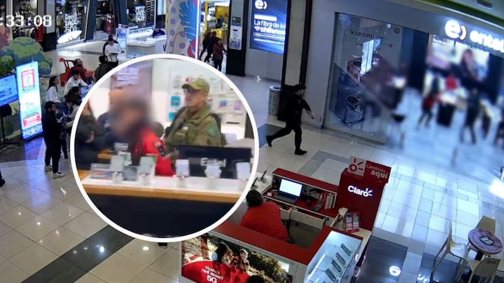 Las imágenes del violento asalto armado a una tienda en el Mall Arauco Maipú que dejó tres menores de edad detenidos