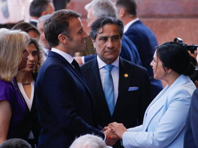 Agencia UNO | El presidente de Francia, Emmanuel Macron, junto a la presidenta de la Cámara de Diputados, Karol Cariola