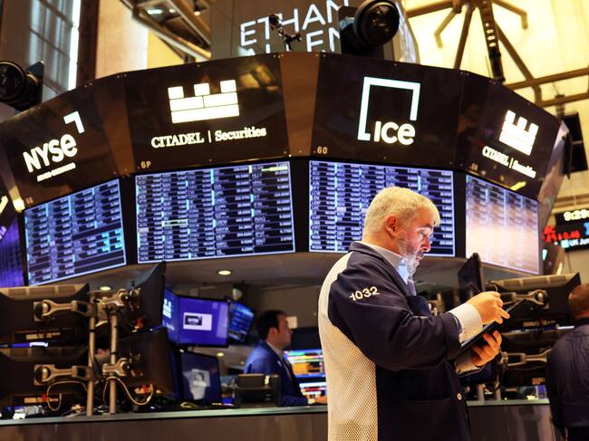 La bolsa de valores de Nueva York en Wall Street en Estados Unidos