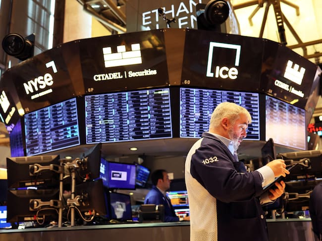La bolsa de valores de Nueva York en Wall Street en Estados Unidos