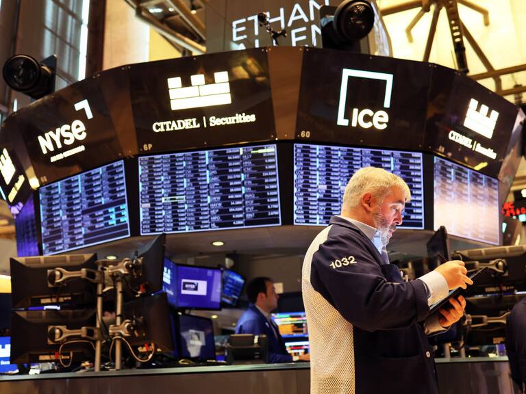 La bolsa de valores de Nueva York en Wall Street en Estados Unidos