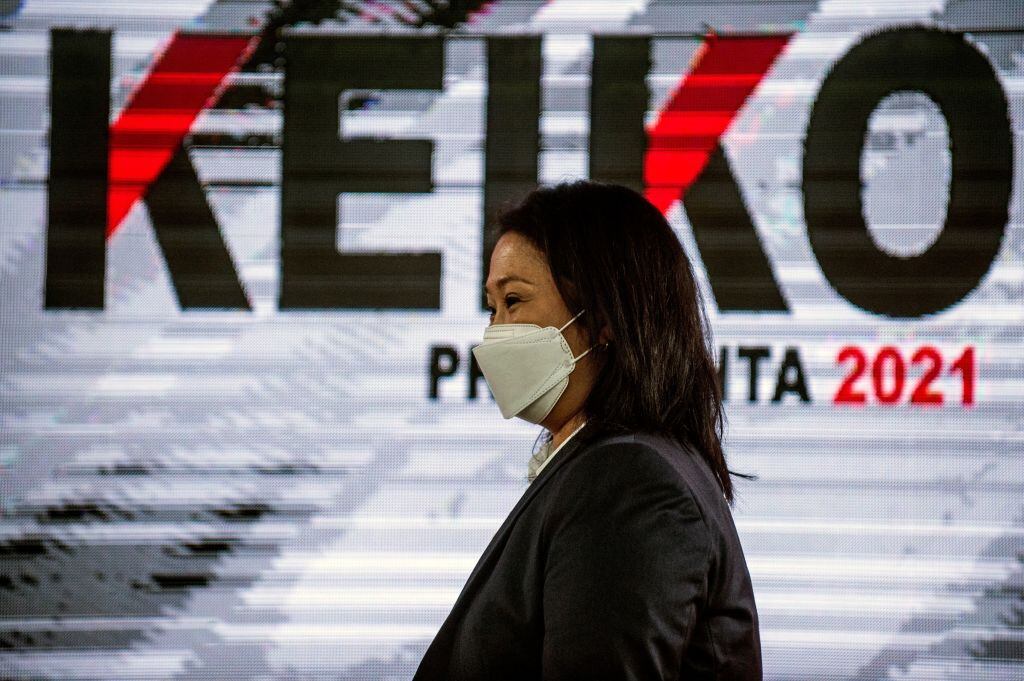 La derrotada candidata presidencial ultraderechista Keiko Fujimori