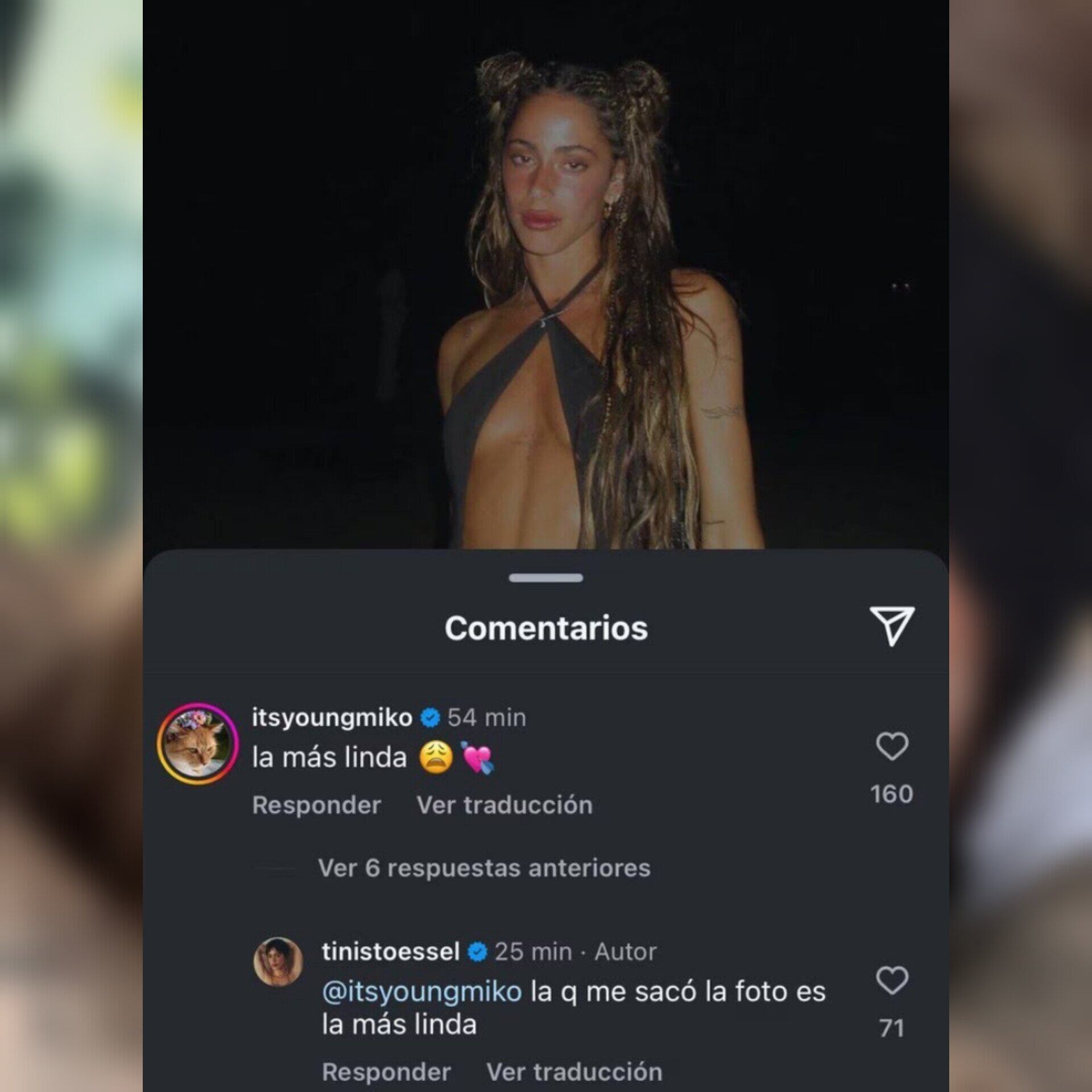 Captura de Instagram de Tini Stoessel