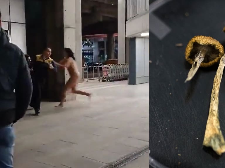 Los peligros de la droga que consumió la mujer que realizó un ataque desnuda en el Aeropuerto de Santiago