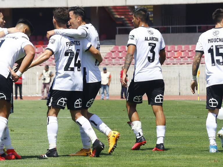 07 DE MARZO DE 2020/LA SERENAJugadores de Colo Colo en festejo de un gol, durante el partido valido por la fecha 7 del Campeonato Nacional AFP PlanVital 2020, entre Deportes La Serena y Colo Colo, disputado en el Estadio La Portada de La Serena.
FOTO: LEONARDO RUBILAR CHANDIA/AGENCIAUNO