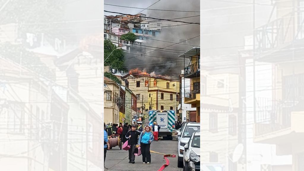 Incendio en Cerro Monja. / Cedida.