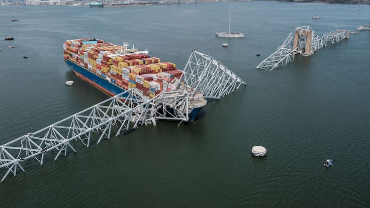 Gobierno de Estados Unidos promete fondos públicos para reconstruir mega puente caído en Baltimore