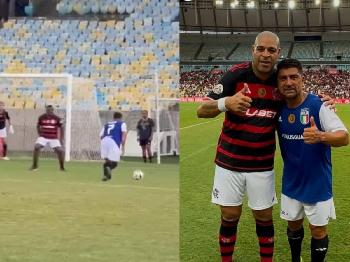 David Pizarro se lució en la despedida de Adriano en el Maracaná: la gran jugada del chileno que sacó aplausos