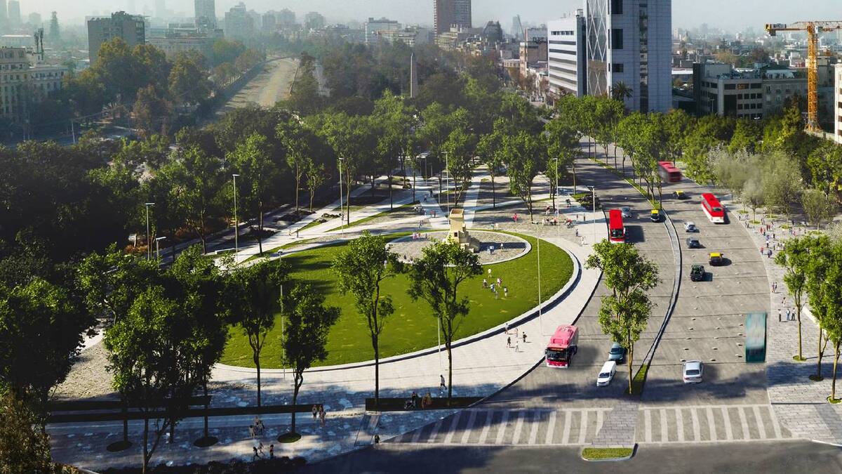 Nuevo eje Plaza Italia: muestran más avances de las obras en el corazón de Santiago