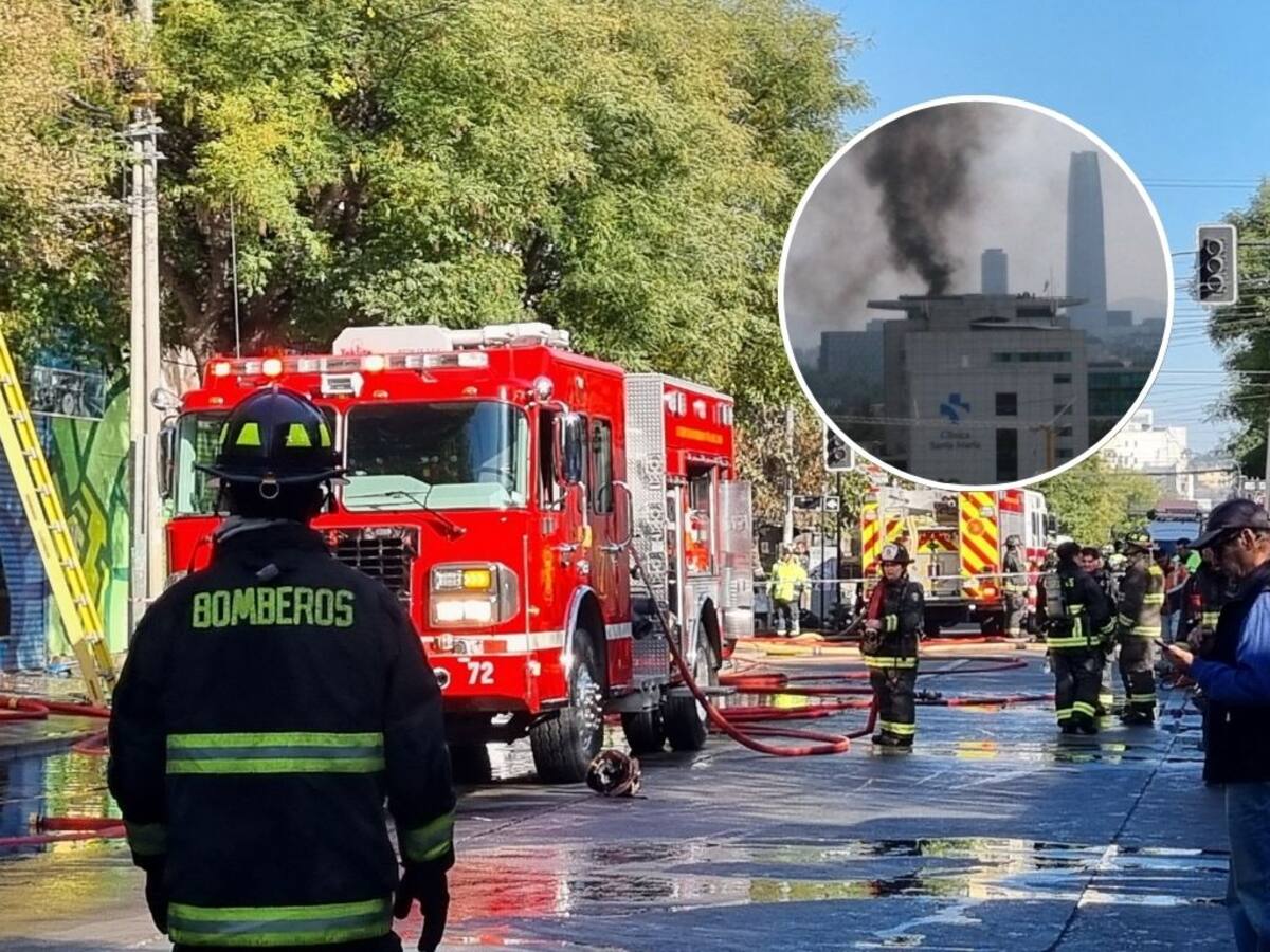 Por falla eléctrica en máquina expendedora: evacúan preventivamente Clínica Santa María de Providencia por incendio