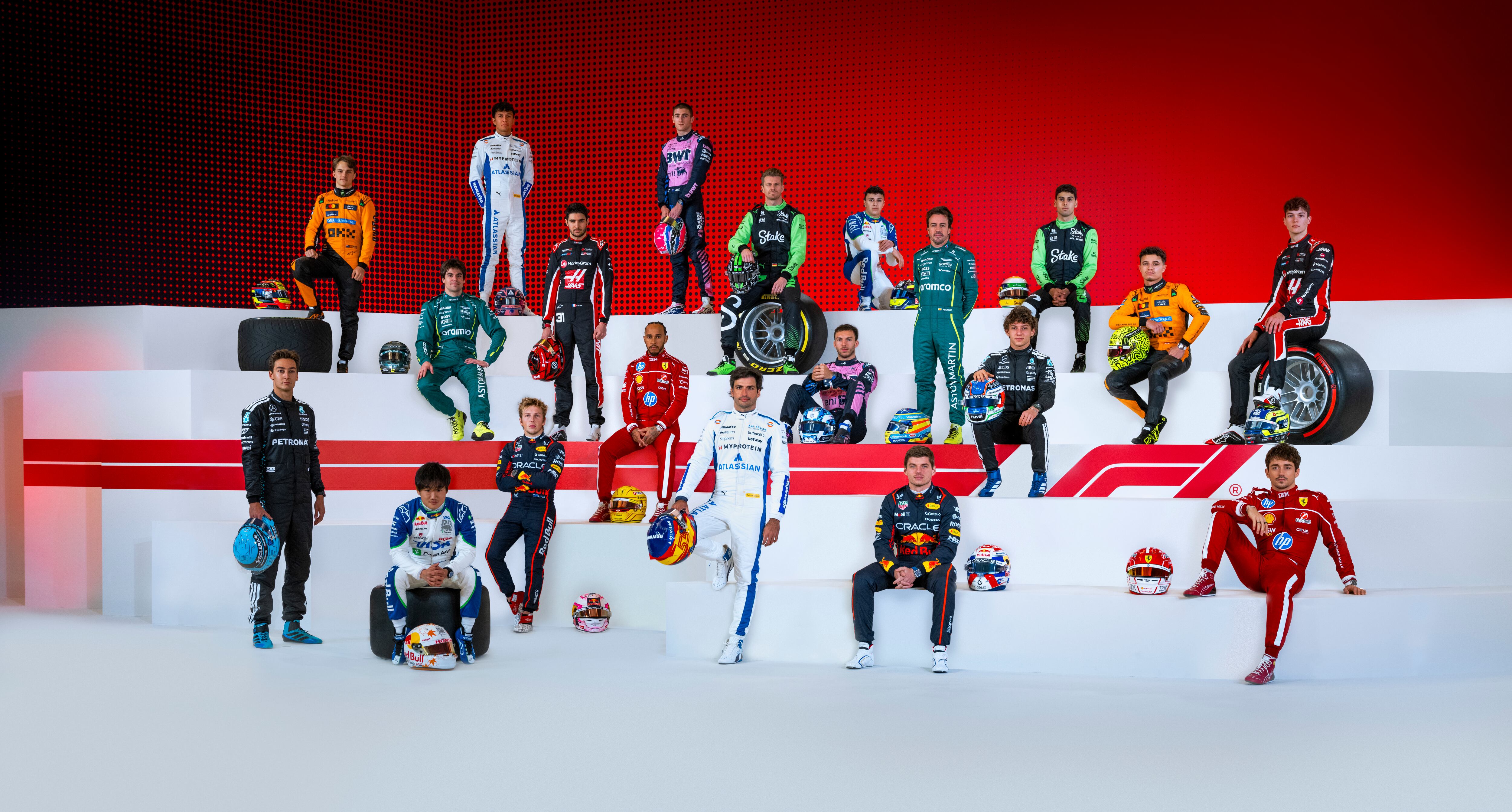 La foto oficial de pilotos para la temporada 2025 de la F1 | Getty Images