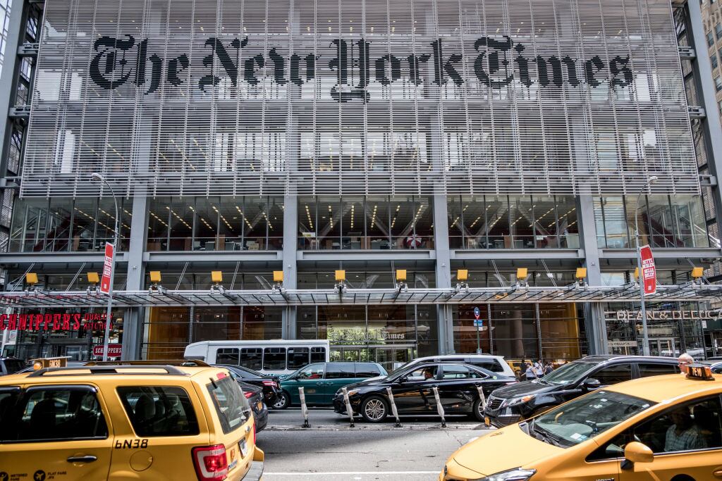 El edificio del periódico The New York Times