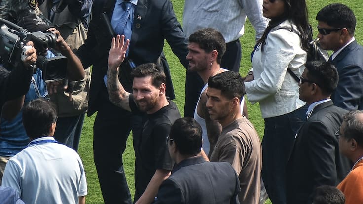 Escándalo en India: visita de Messi a Calcuta termina en caos y desmanes de hinchas