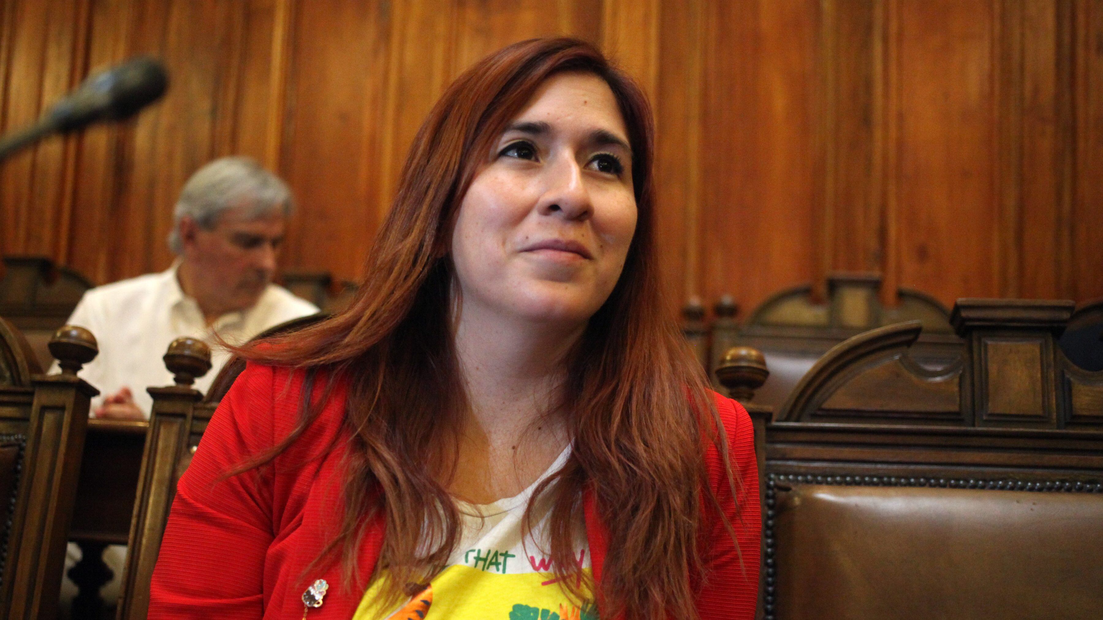 19 de Marzo 2020/ SANTIAGO
Presidentes de partidos politicos se reunieron para conversar sobre el plebiscito 2020, tras las medidas protocalares de sanidad que ha planteado el gobierno para evitar el contagio de Coronavirus (Covid-19), en la sala de Sesiones del Senado en el ex Congreso, Santiago. (En la imagen, Catalina Pérez (RD).
FOTO: AILEN DÍAZ/AGENCIAUNO