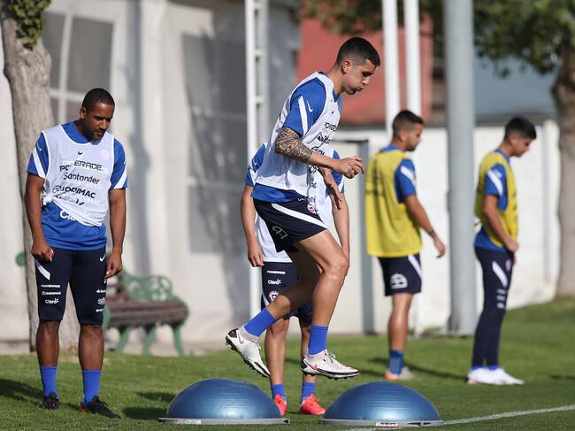 El entrenamiento de «La Roja» de esta jornada. Foto: Carlos Parra / ANFP
