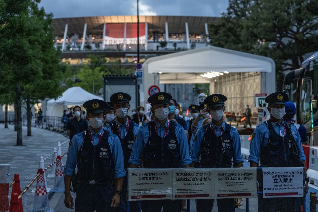 Tokio reforzó la presencia policial en el Estadio Olímpico