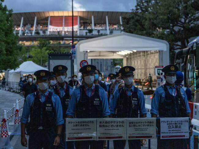 Tokio reforzó la presencia policial en el Estadio Olímpico