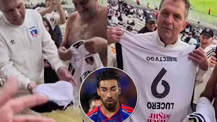 “Usted se saca esta polera...”: Mosa le regaló una camiseta a un hincha de Colo Colo que llegó al Monumental con el estampado de Lucero