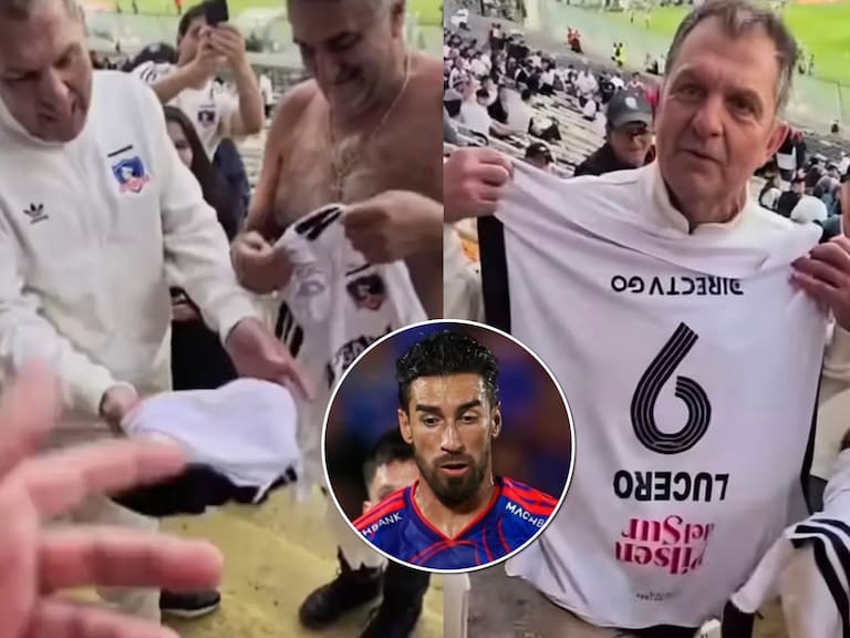 “Usted se saca esta polera...”: Mosa le regaló una camiseta a un hincha de Colo Colo que llegó al Monumental con el estampado de Lucero