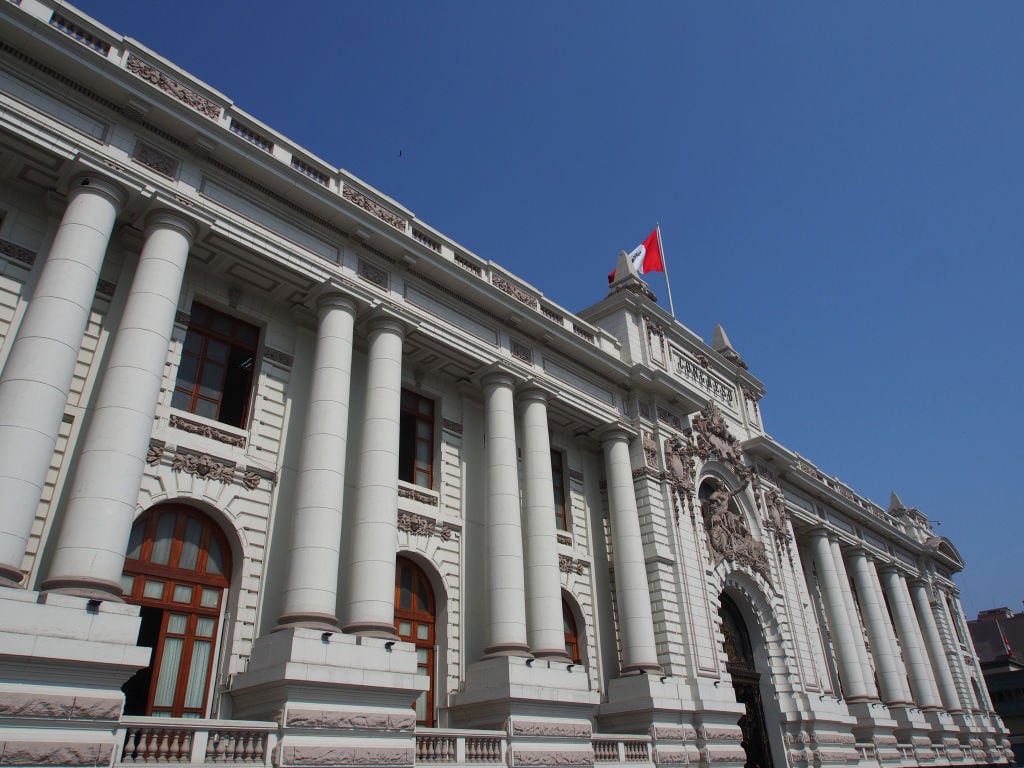 La sede del congreso del Perú en la capital Lima