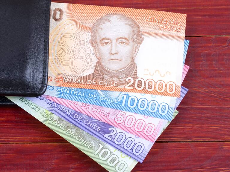 Money from Chile in the black wallet