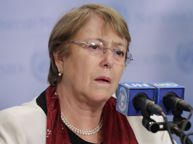 United Nations, New York, USA, September 26, 2018 - Michelle Bachelet, United Nations High Commissioner for Human Rights, briefs journalists today at the UN Headquarters in New York City.(Photo by Luiz Rampelotto/NurPhoto via Getty Images)