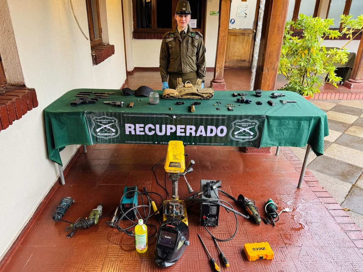 Operativo por hombre baleado termina con hallazgo de taller clandestino de armas en Peñalolén