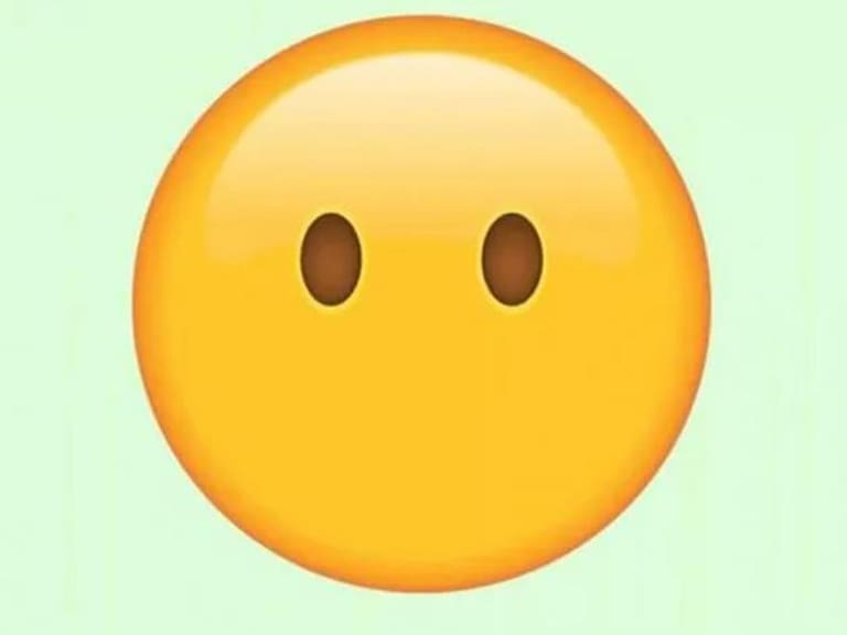 Emoji de WhatsApp de la cara sin boca