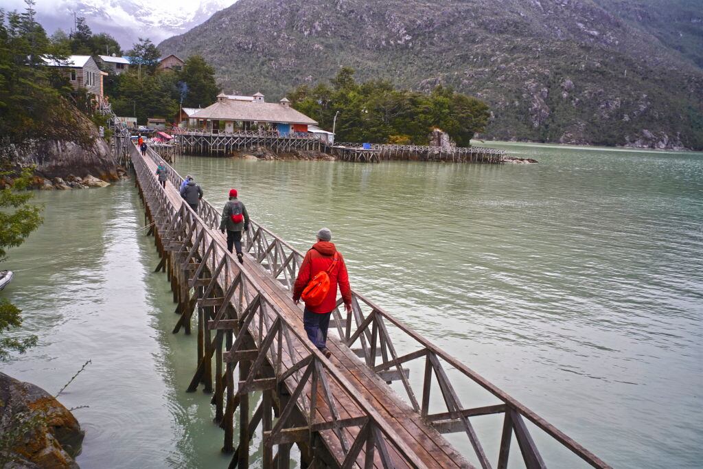 The remote village of Tortel is interconnected by a series of wooden boardwalks. (Photo by: Kike Calvo/Universal Images Group via Getty Images)