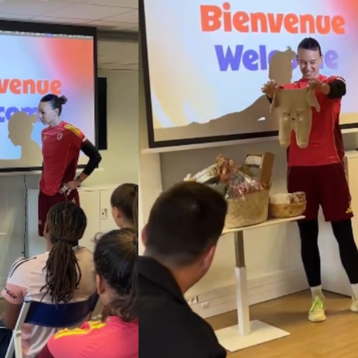 El lindo gesto del plantel del Olympique de Lyon con Christiane Endler por el nacimiento de su hija