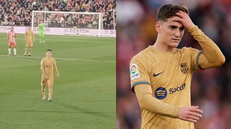 Graban a figura del Barcelona haciendo un gesto obsceno contra hinchas de Almería en pleno partido