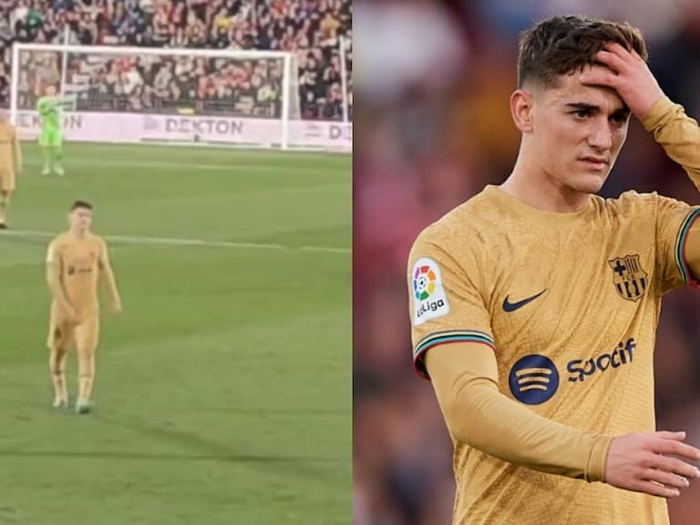 Graban a figura del Barcelona haciendo un gesto obsceno contra hinchas de Almería en pleno partido