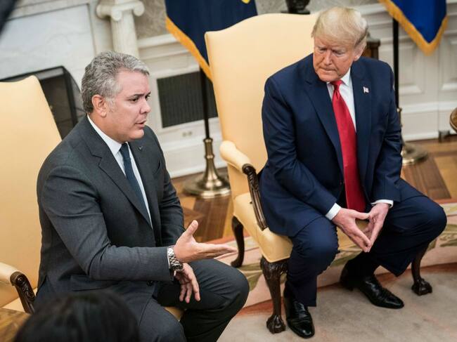 Iván Duque visitando a Donald Trump