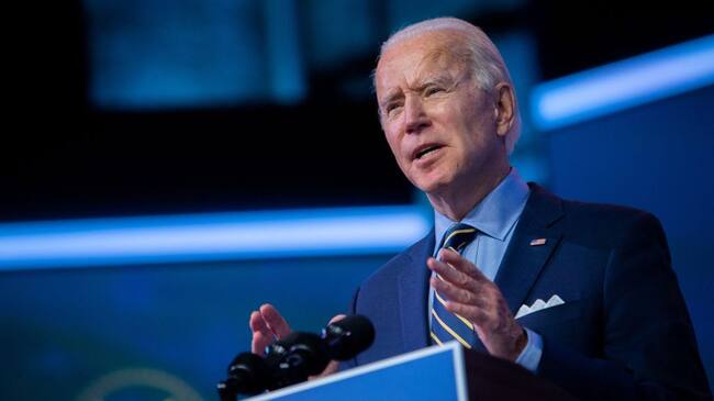 WILMINGTON, DE - DECEMBER 28: President-elect Joe Biden delivers remarks at the Queen Theater on December 28, 2020 in Wilmington, Delaware. Biden will be inaugurated as the 46th president in a scaled-down ceremony in Washington D.C. due to the coronavirus (COVID-19) pandemic on January 20, 2021. (Photo by Mark Makela/Getty Images)