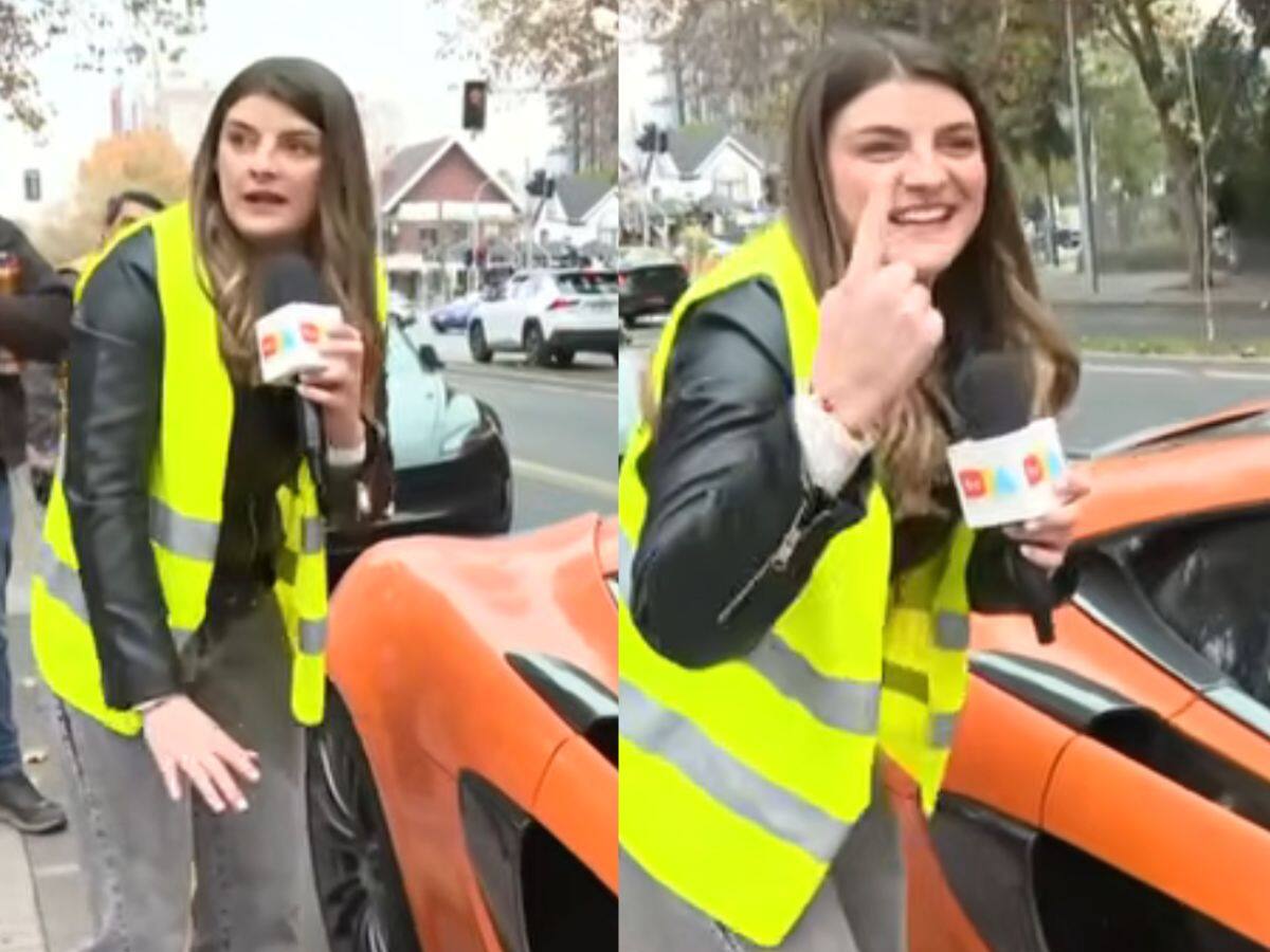 “¡Dejé la embarrada!”: periodista protagoniza chascarro en vivo con lujoso McLaren retenido por documentos vencidos