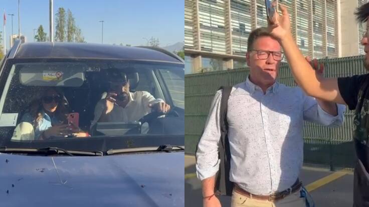 Transmitiendo en vivo en sus redes sociales y desconocido amedrentando a la prensa: así fue la llegada de Cathy Barriga al Centro de Justicia