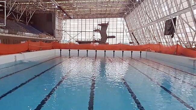 Centro Acuático del Estadio Nacional presenta 90% de avance y comienza proceso de llenado de piscinas