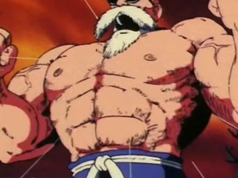 Japonés sorprendió con cosplay del Maestro Roshi musculoso