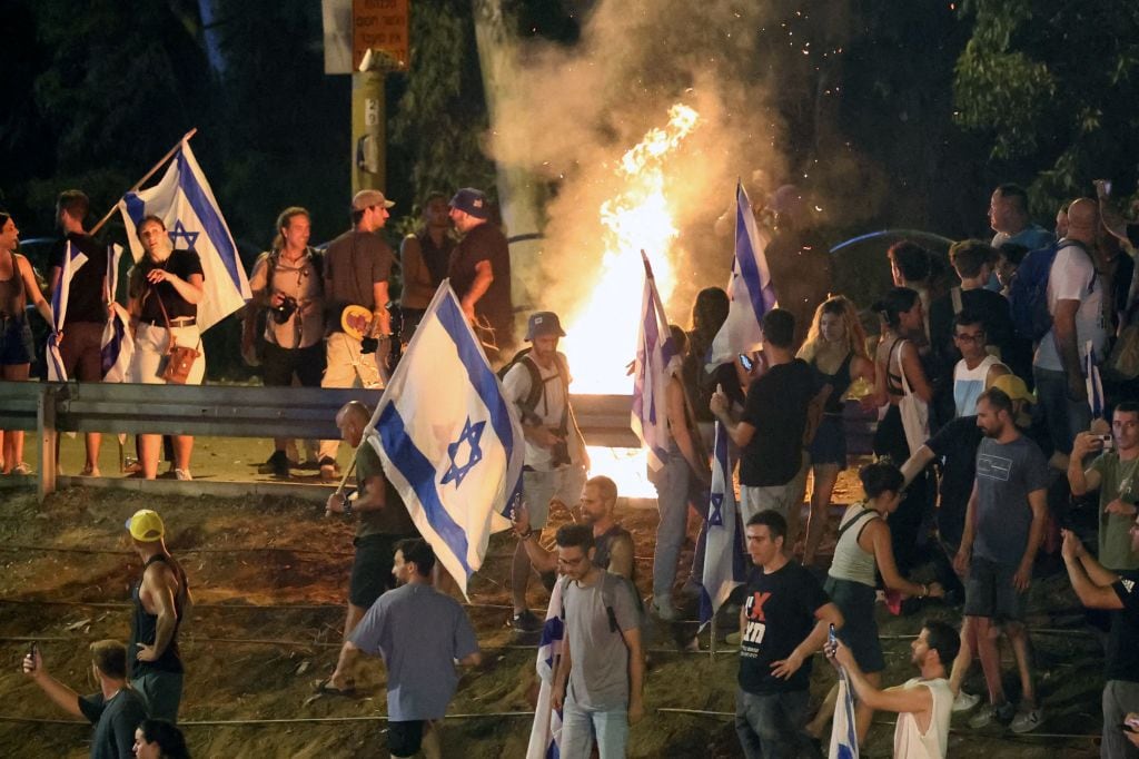 Manifestación en Tel Aviv en contra de la reforma judicial en Israel