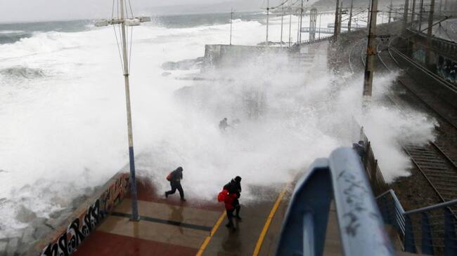 Marejadas en las costas del país