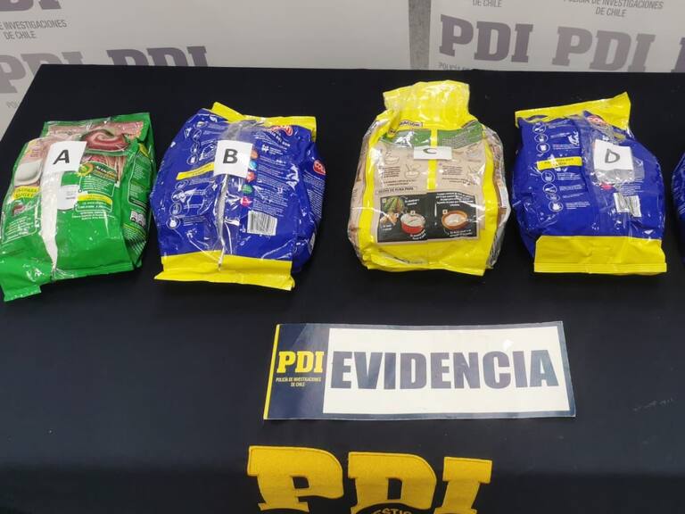 PDI, tráfico de drogas, 14 kilos de cocaína, Bélgica, droga en bolsas de leche, banda trasnacional