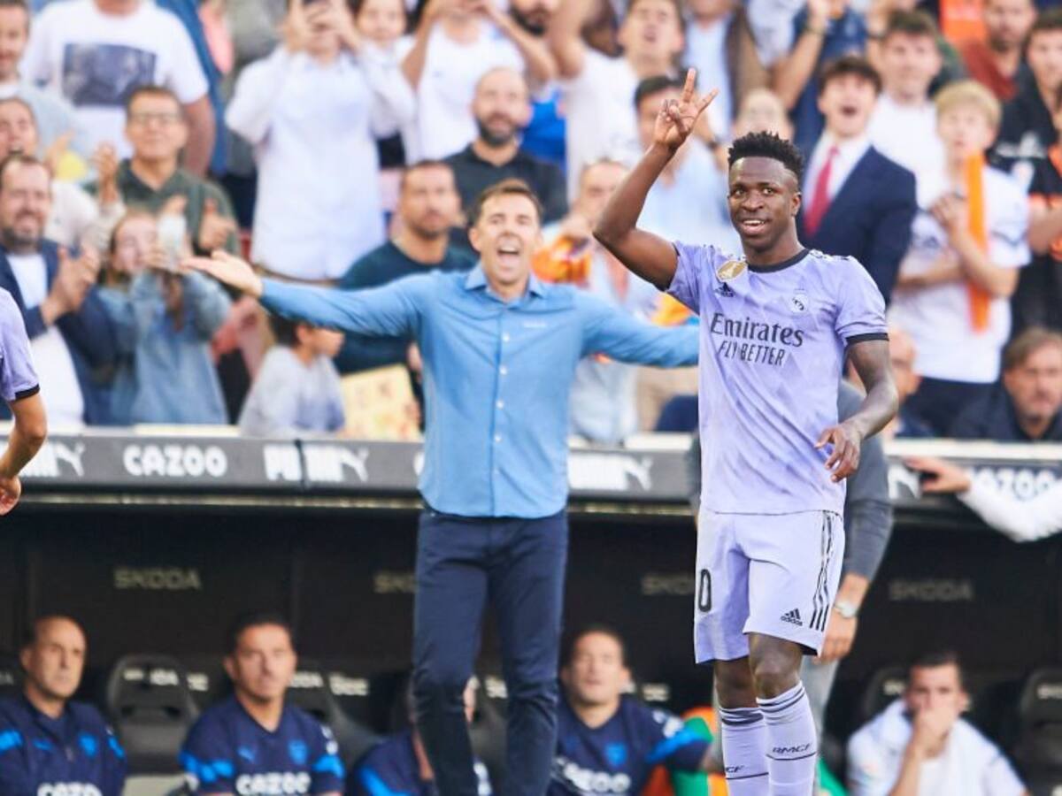 El polémico gesto de Vinícius Jr que encendió los ánimos en Mestalla ante el Valencia