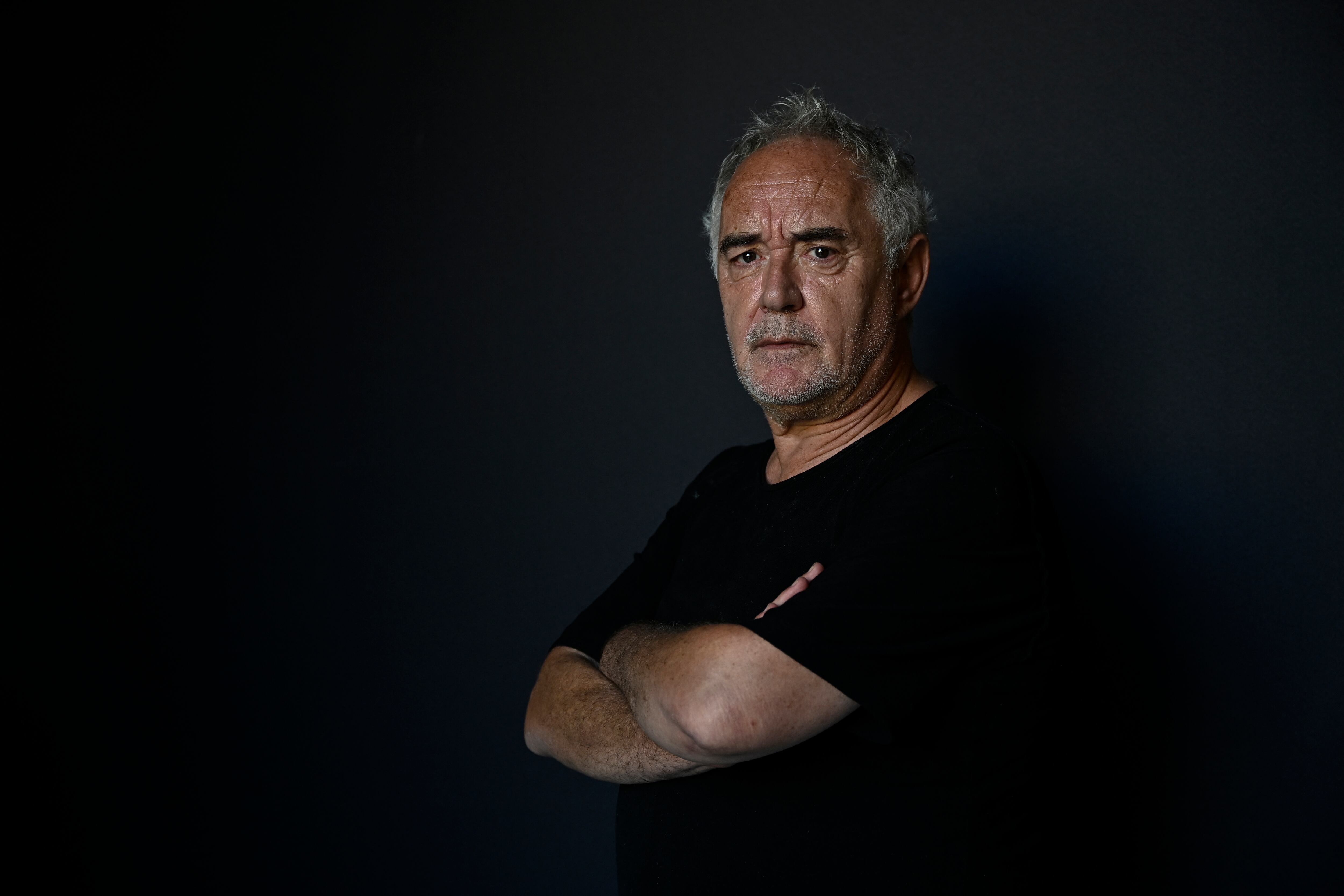 Spanish chef Ferran Adria poses during an interview about his series "Genesi" during the 74th San Sebastian International Film Festival in the northern Spanish Basque city of San Sebastian on September 21, 2026. (Photo by ANDER GILLENEA / AFP via Getty Images)
