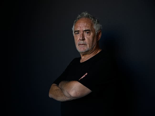 Spanish chef Ferran Adria poses during an interview about his series "Genesi" during the 74th San Sebastian International Film Festival in the northern Spanish Basque city of San Sebastian on September 21, 2026. (Photo by ANDER GILLENEA / AFP via Getty Images)