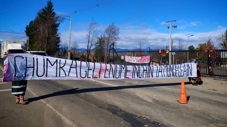 Comunidades mapuche-pehuenche protestan contra central Rucalhue y exigen salida de capitales extranjeros