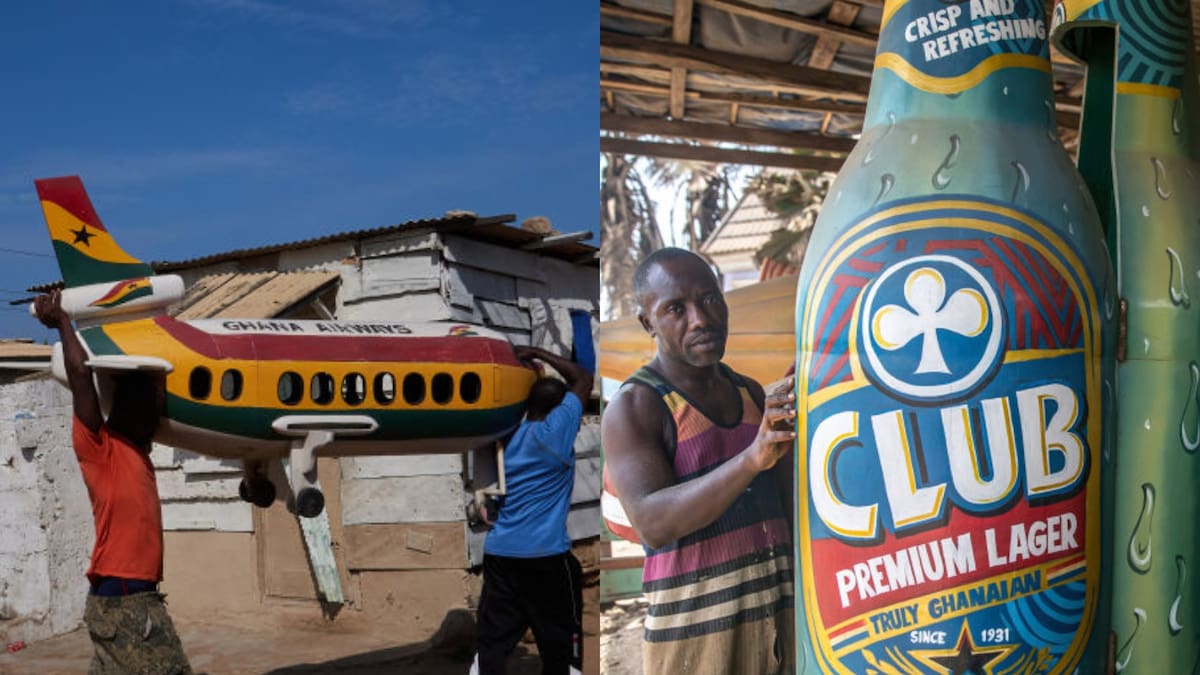 Ataúdes con forma de autos, peces y más: la tradición en Ghana que convierte los funerales en una celebración de vida