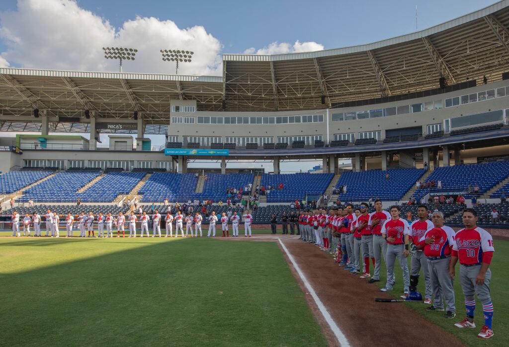 Partido de béisbol en la liga de Nicaragua