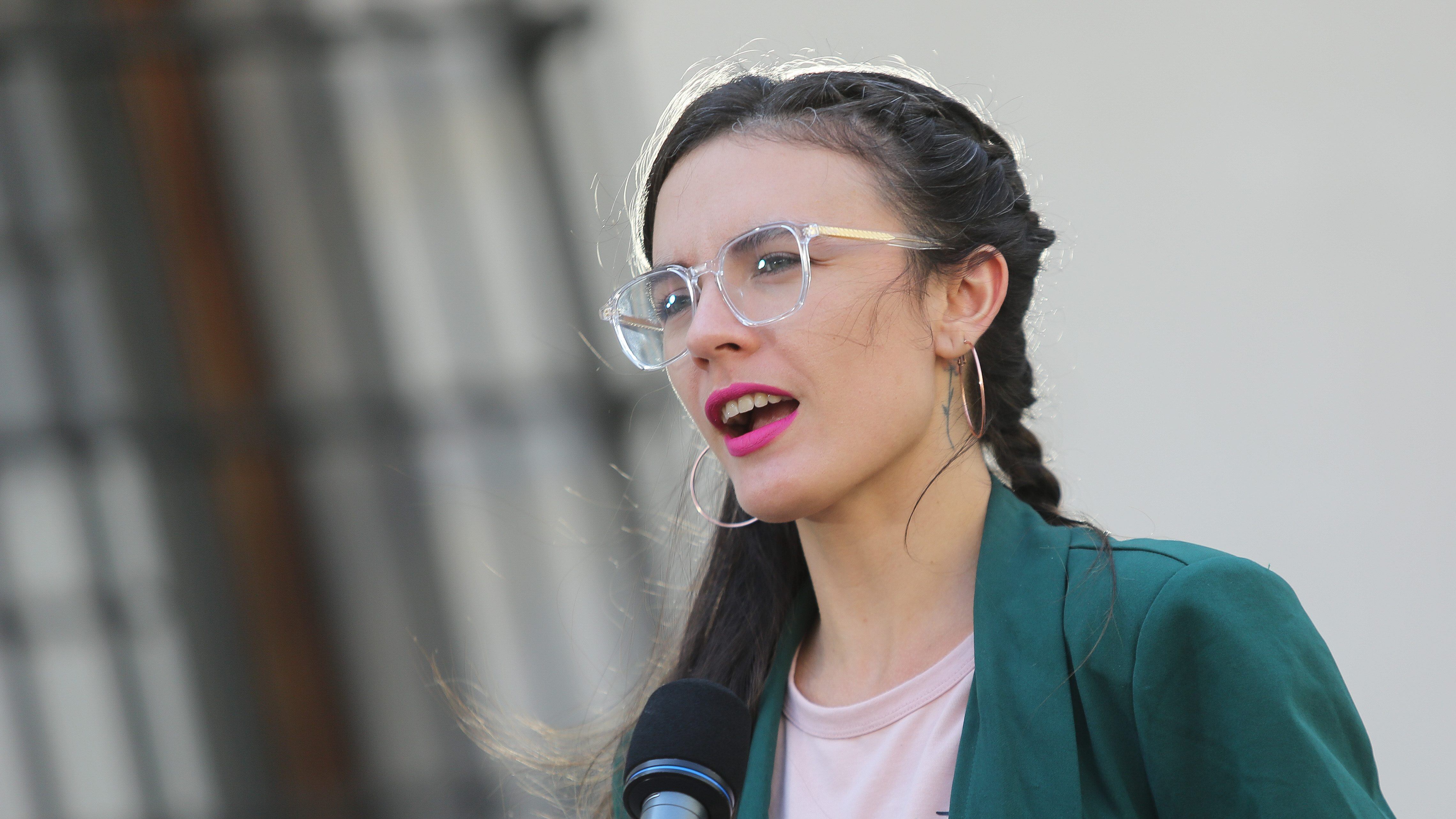 11 de Abril del 2022/SANTIAGOMinistra Vocera de Gobierno, Camila Vallejos entrega un punto de prensa luego de terminar el Comité Político con Los líderes de partidos de La Coalición en el Palacio de La Moneda
FOTO: DIEGO MARTIN/AGENCIAUNO