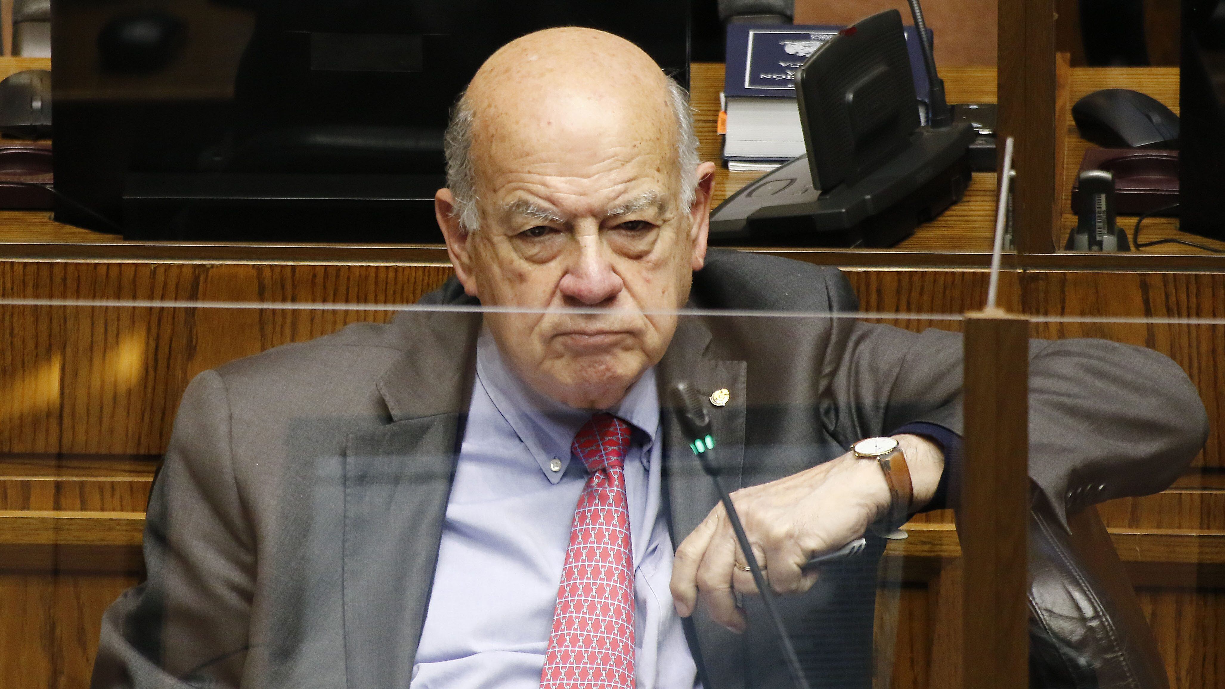 03 DE AGOSTO DE 2022/VALPARAISOEl senador José Miguel Insulza, durante la Sesión de Sala del Senado.
FOTO: LEONARDO RUBILAR CHANDIA/AGENCIAUNO